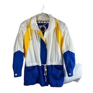 Vintage Braefair Spirt Nautical Color Block Zip Up Track Jacket